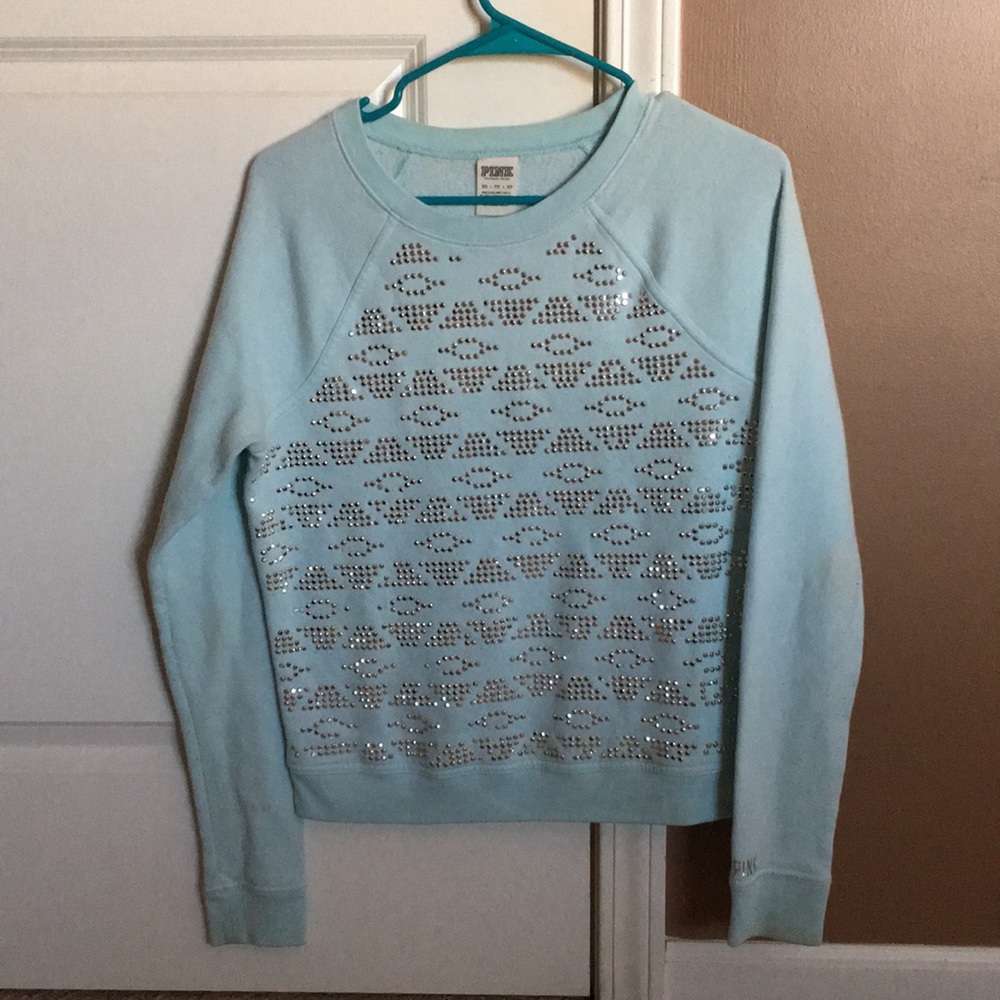 PINK Studded Crewneck